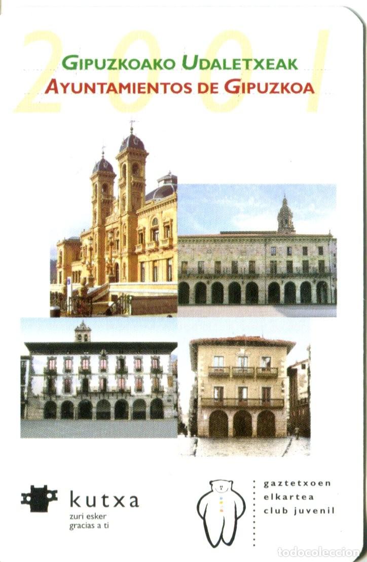 Coleccionismo calendarios: CALENDARIO BANCO KUTXA (CAJA GIPUZKOA DONOSTIA) 2001 CLUB JUVENIL (Ayuntamientos de Gipuzkoa)