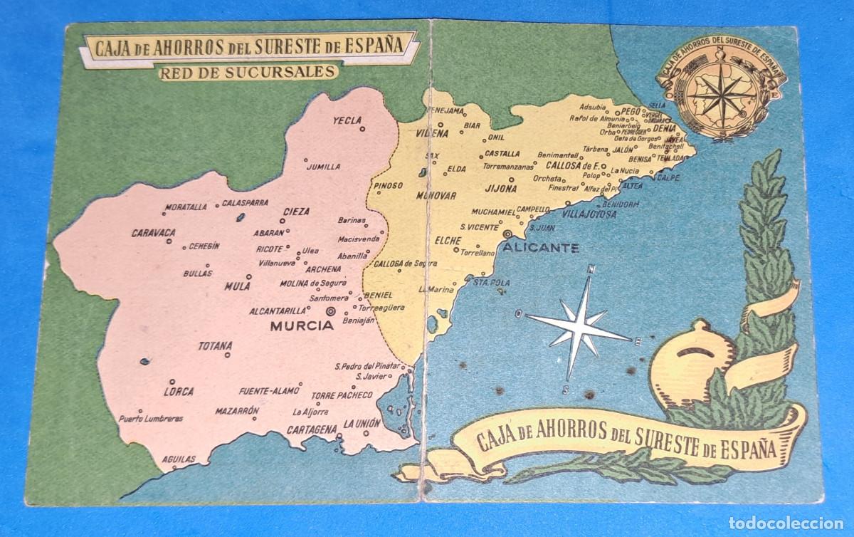 Coleccionismo calendarios: CAJA DE AHORROS DEL SURESTE DE ESPA&Ntilde;A - CALENDARIO A&Ntilde;OS 1957 y 1958