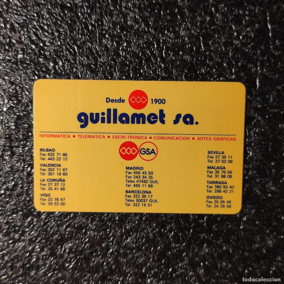 Coleccionismo calendarios: CALENDARIO DE BOLSILLO CASA GUILLAMET . MAQUINAS EQUIPOS Y MUEBLES DE OFICINA 1988 ** T2