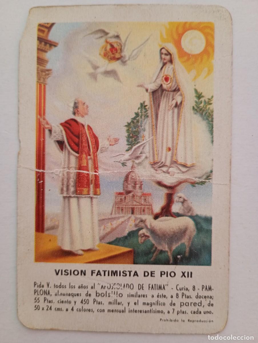 Coleccionismo calendarios: Calendario Fournier 1960 VISI&Oacute;N FATIMISTA DE PIO XII