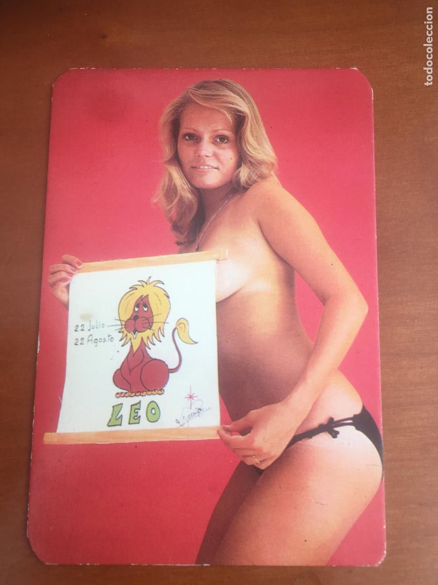 Coleccionismo calendarios: horoscopo leo CALENDARIO CHICA 1977 PERFECTO ESTADO