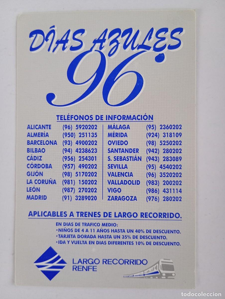 Coleccionismo calendarios: Calendario 1996 Publicidad RENFE