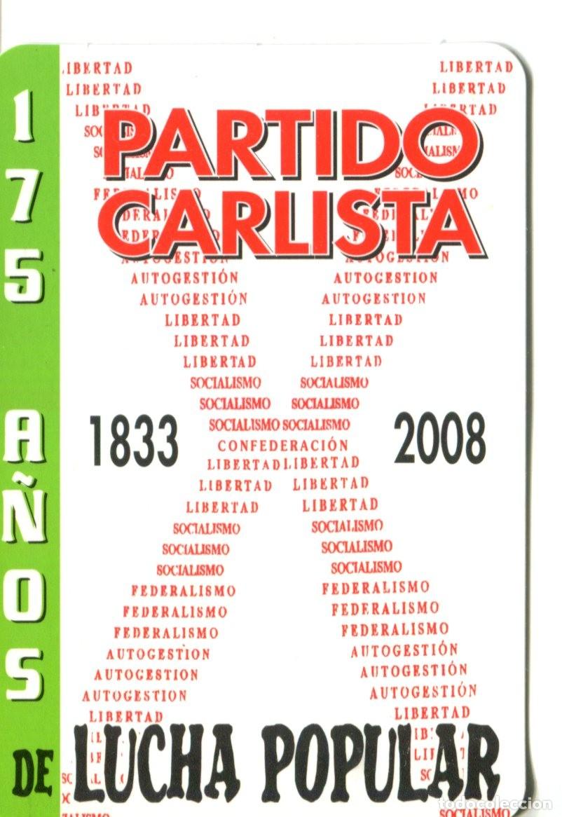 Coleccionismo calendarios: Calendario bolsillo - A&Ntilde;O 2008 - PARTIDO CARLISTA. 4 DE MAYO MONTEJURRA