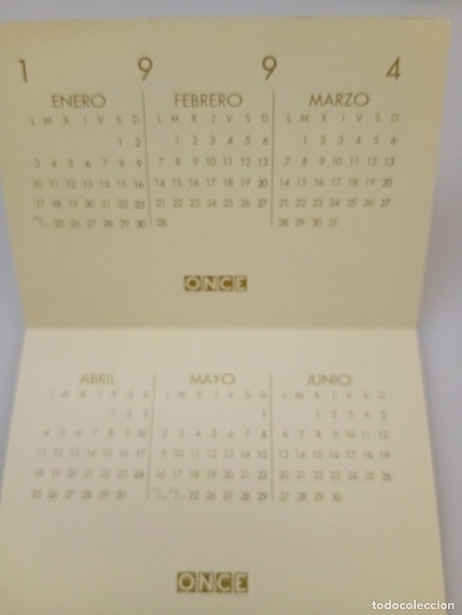 Coleccionismo calendarios: Calendario 1994 Publicidad ONCE - Foto 3
