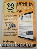 Coleccionismo calendarios: Calendario 2012 Publicidad PROYECTO FAMILIA BURGOS