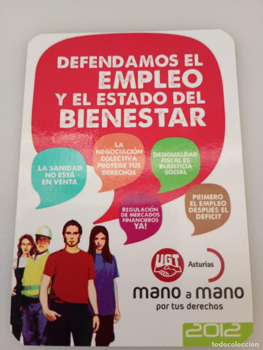 Coleccionismo calendarios: Calendario 2012 Publicidad UGT ASTURIAS