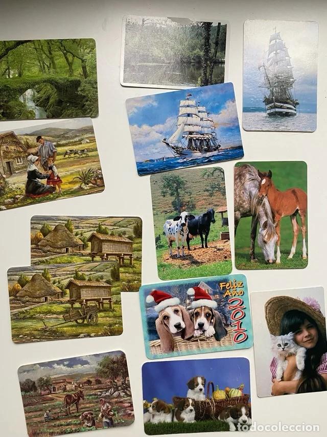 Coleccionismo calendarios: Lote 30 calendarios de bolsillo antiguos 1989-2010 | Publicidad, paisajes, animales, Deportivo, reli