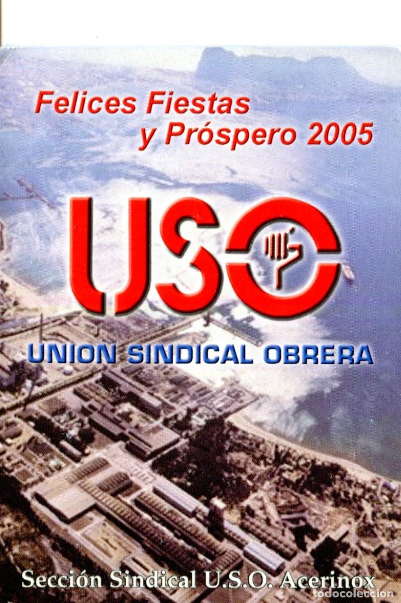 Coleccionismo calendarios: CALENDARIO SINDICATO A&Ntilde;O 2005 USO UNION SINDICAL OBRERA DE CADIZ (ACERINOX)