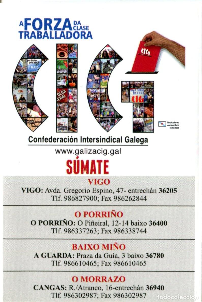 Coleccionismo calendarios: CALENDARIO PUBLICITARIO POL&Iacute;TICO SINDICATOS - 2015 - CIG - CONFEDERACI&Oacute;N INTERSINDICAL GALEGA
