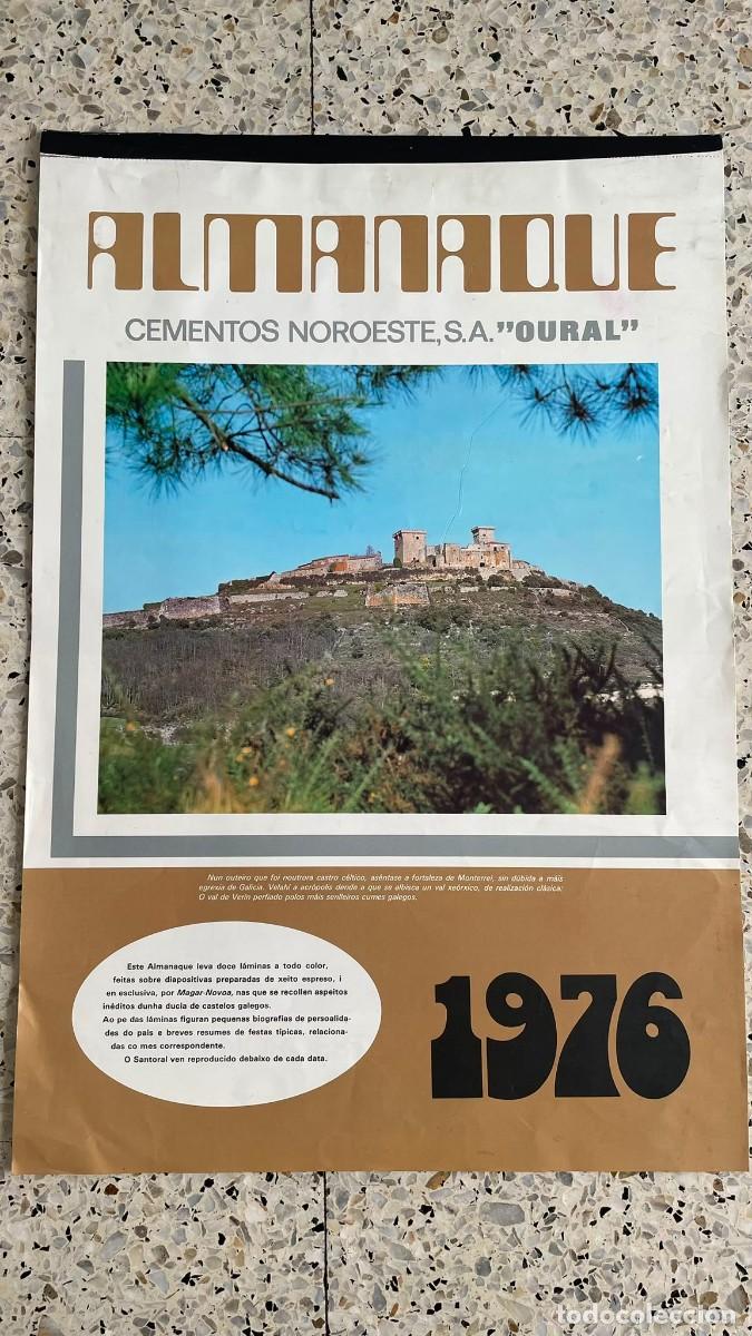 Colecionismo Calend&aacute;rios: Antiguo almanaque / calendario de pared - CEMENTOS NOROESTE S.A. &rdquo;OURAL&rdquo; (1976) - Castillos gallegos