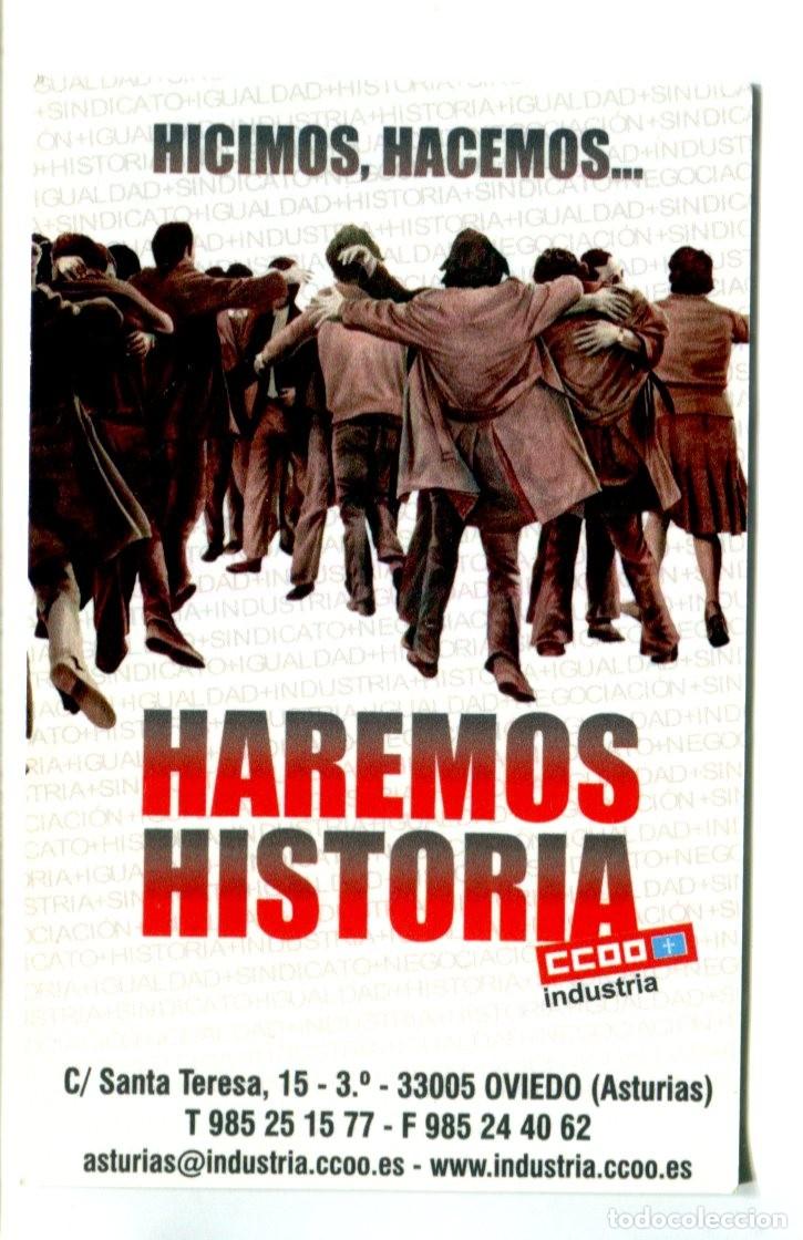Coleccionismo calendarios: CALENDARIO. POLITICO. SINDICAL. CC. OO. Industria de Asturias A&ntilde;o 2017