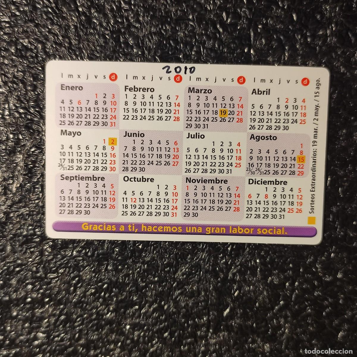 Coleccionismo calendarios: CALENDARIO DE BOLSILLO LA ONCE 2010 ** T3 - Foto 2