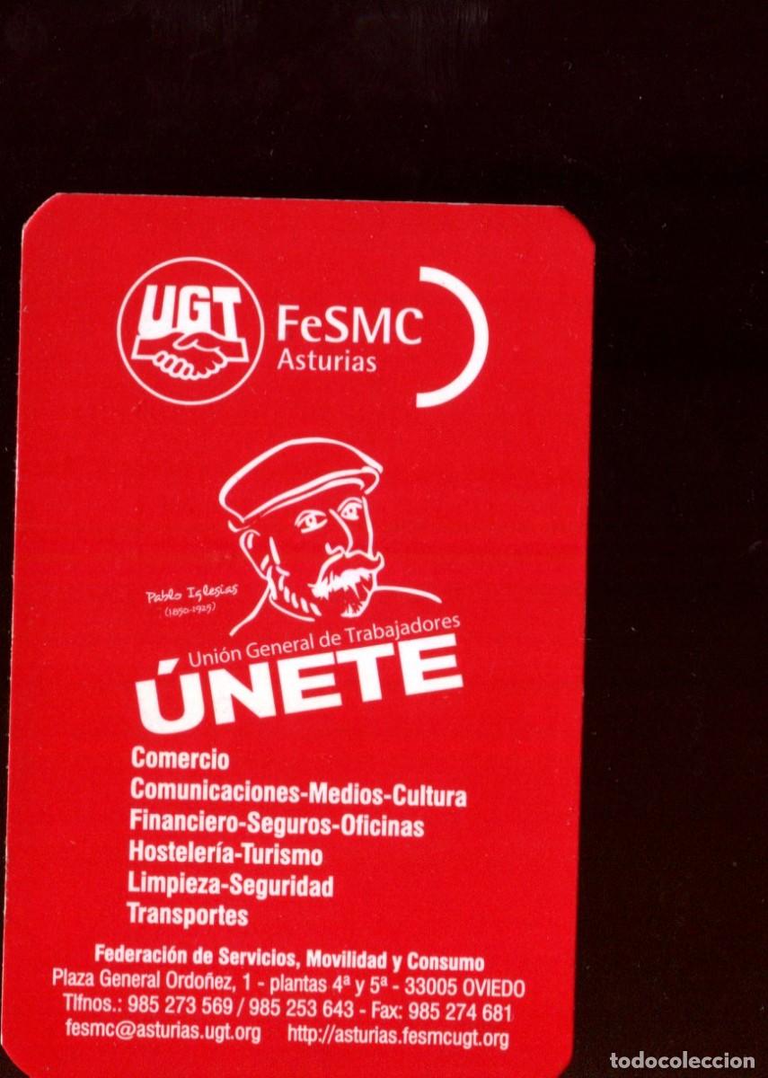 Coleccionismo calendarios: CALENDARIO POL&Iacute;TICO. SINDICATO. UGT. FEDERACION SERVICIOS MOVILIDAD Y CONSUMO ASTURIAS A&Ntilde;O 2018