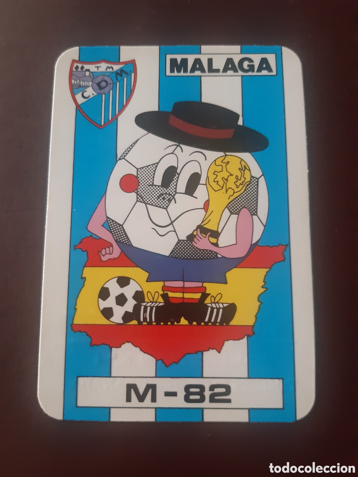 Coleccionismo calendarios: Calendario futbol Mundial 82 Malaga