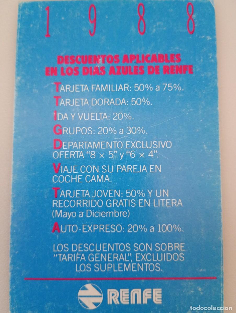 Coleccionismo calendarios: Calendario 1988 Publicidad RENFE