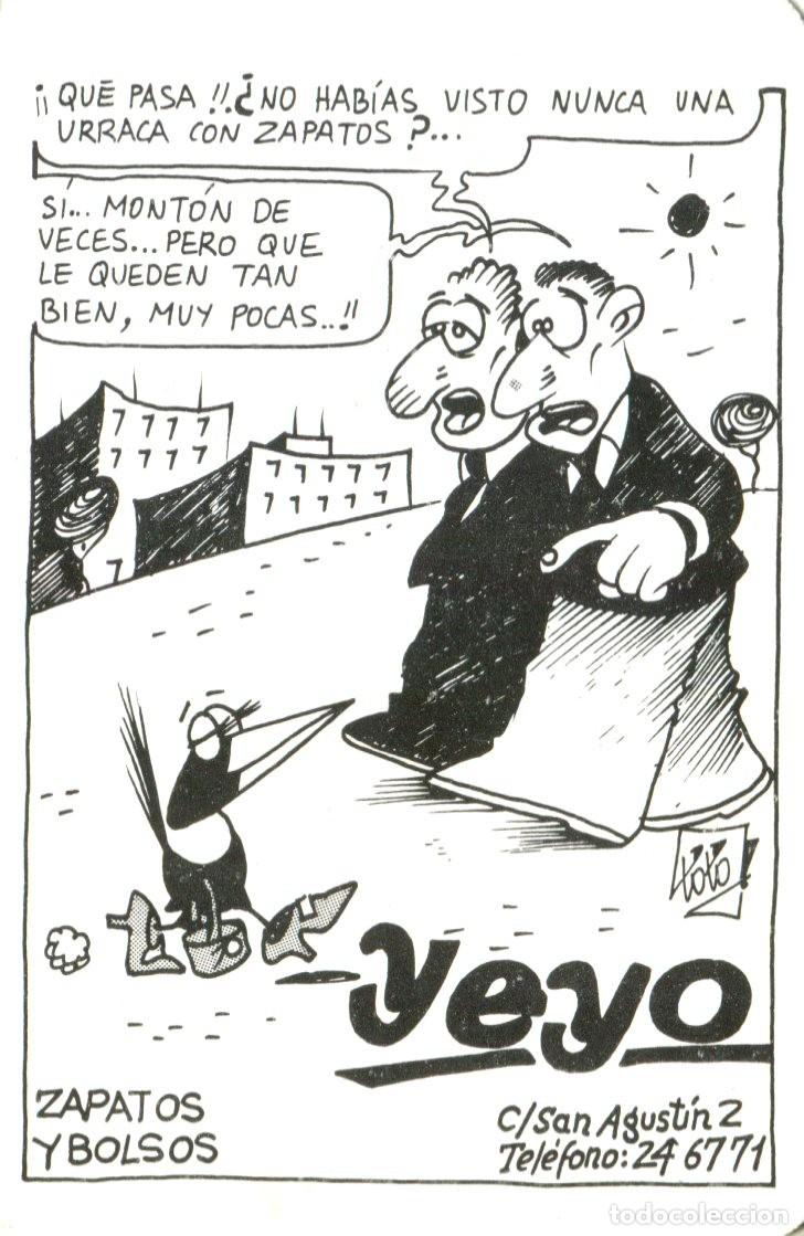 Coleccionismo calendarios: CALENDARIO ZAPATOS Y BOLSOS YEYO A&Ntilde;O 1991 CHISTE