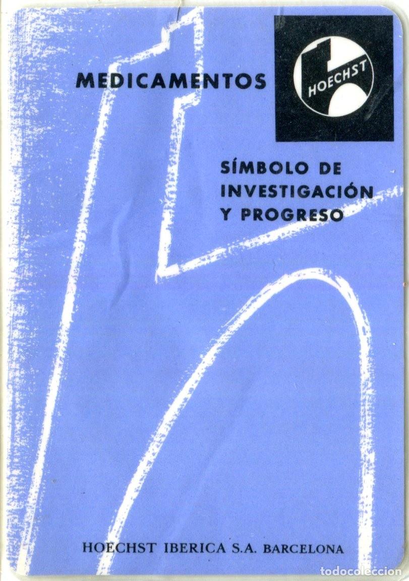Coleccionismo calendarios: CALENDARIO HOESCHST IBERICA DE BARCELONA, PLASTIFICADO , 1961 , MEDICAMENTOS RARO DE VER