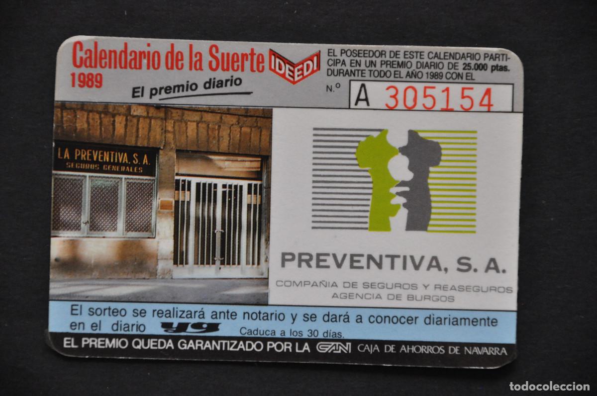 Coleccionismo calendarios: CALENDARIO SEGUROS PREVENTIVA S.A. 1989