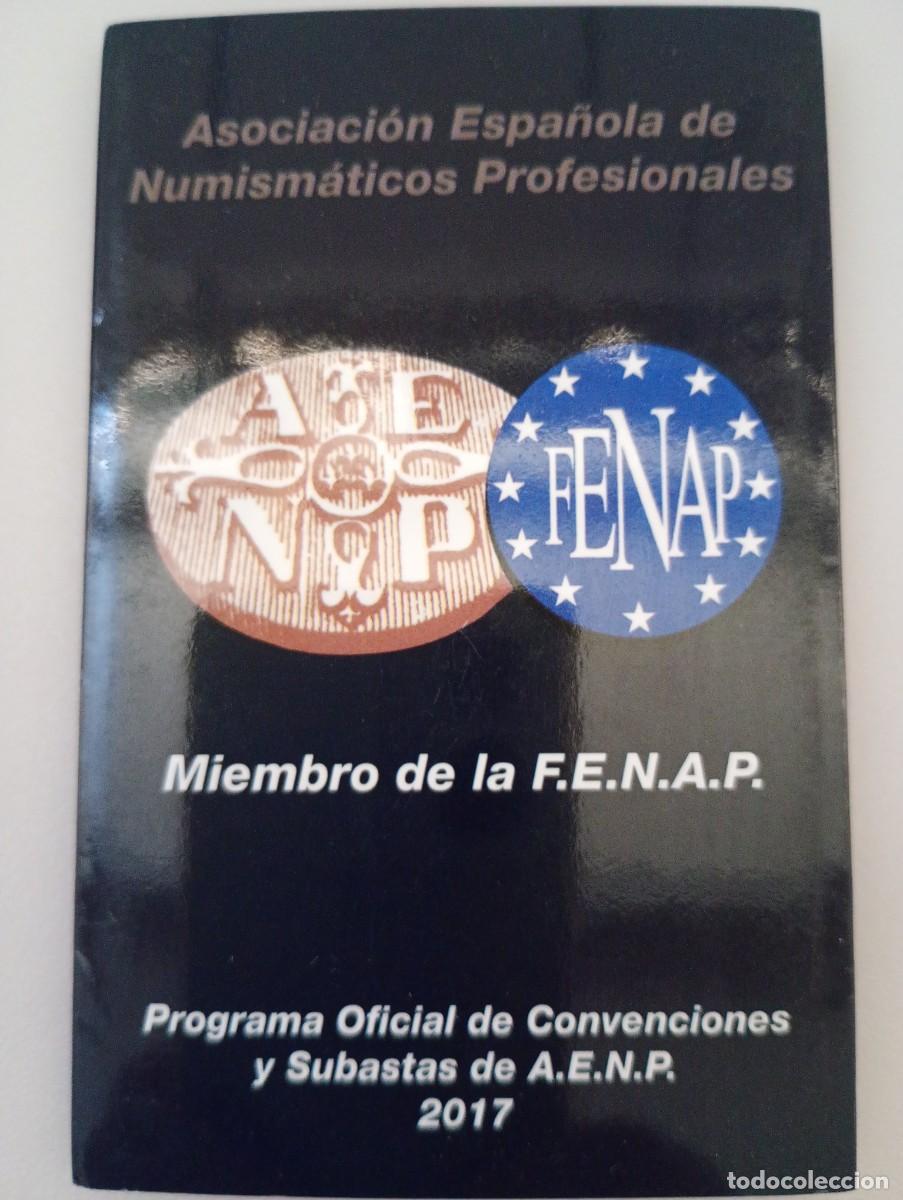 Coleccionismo calendarios: Calendario 2018 Publicidad ASOCIACI&Oacute;N ESPA&Ntilde;OLA DE NUMISM&Aacute;TICOS PROFESIONALES