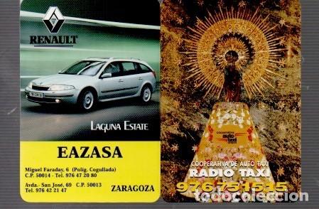 Coleccionismo calendarios: CALENDARIO DEL A&Ntilde;O 2002 DE COPERATIVA DE AUTO TAXI PUBLICIDAD RENAULT ZARAGOZA