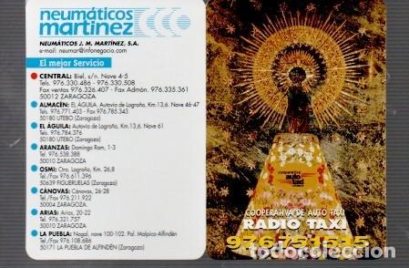 Coleccionismo calendarios: CALENDARIO DEL A&Ntilde;O 2002 DE COPERATIVA DE AUTO TAXI PUBLICIDAD NEUM&Aacute;TICOS ZARAGOZA