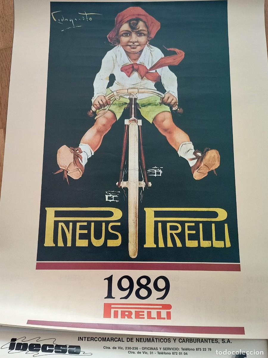 Coleccionismo calendarios: CALENDARIO COMERCIAL DE LA EMPRESA PIRELLI DEL A&Ntilde;O 1989 CON 4 LAMINAS DE 58 X 45 CM.