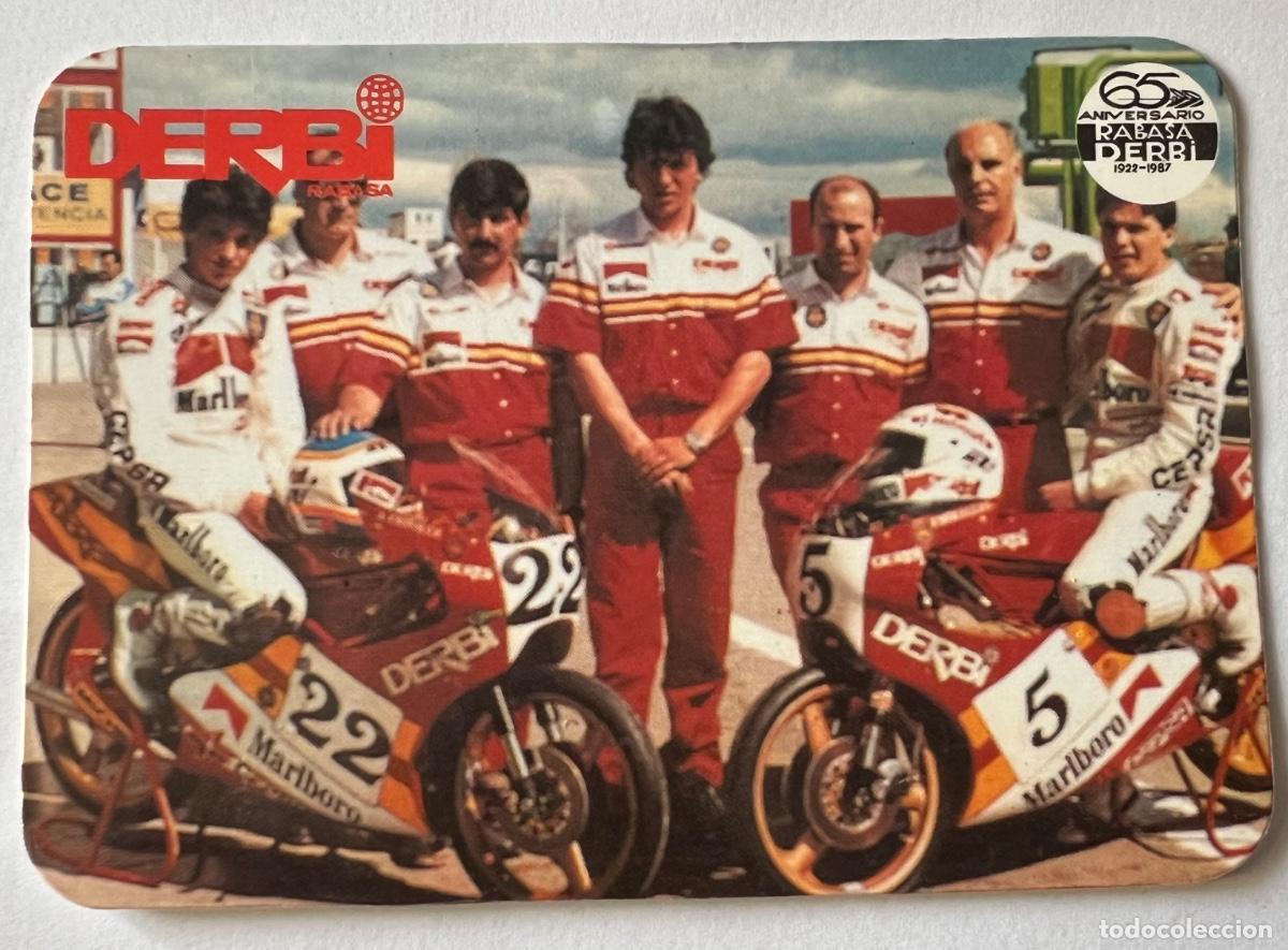 Coleccionismo calendarios: Calendario moto Derbi 1988 / 1989 (Portugal) Equipo de Motociclismo - 65 Aniversario Rabasa Derbi