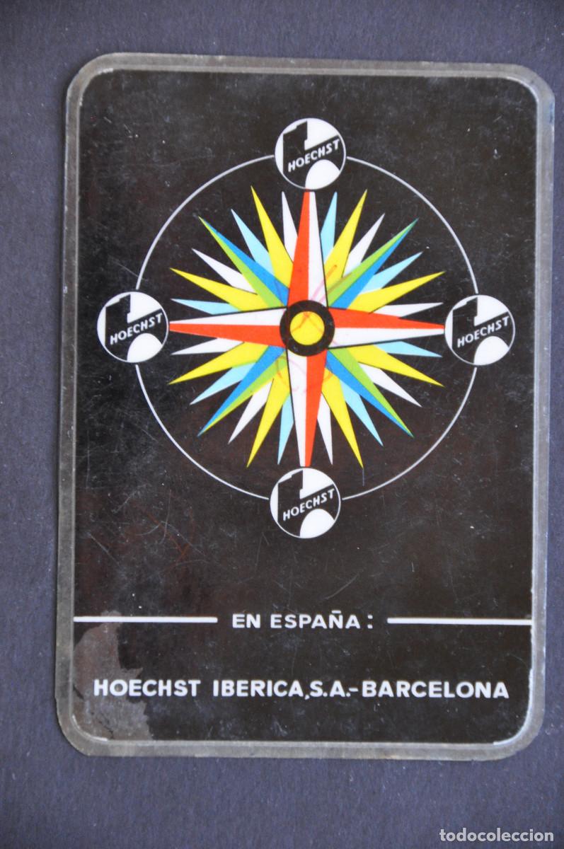 Coleccionismo calendarios: CALENDARIO PLASTIFICADO DE HOECHST IB&Eacute;RICA 1964