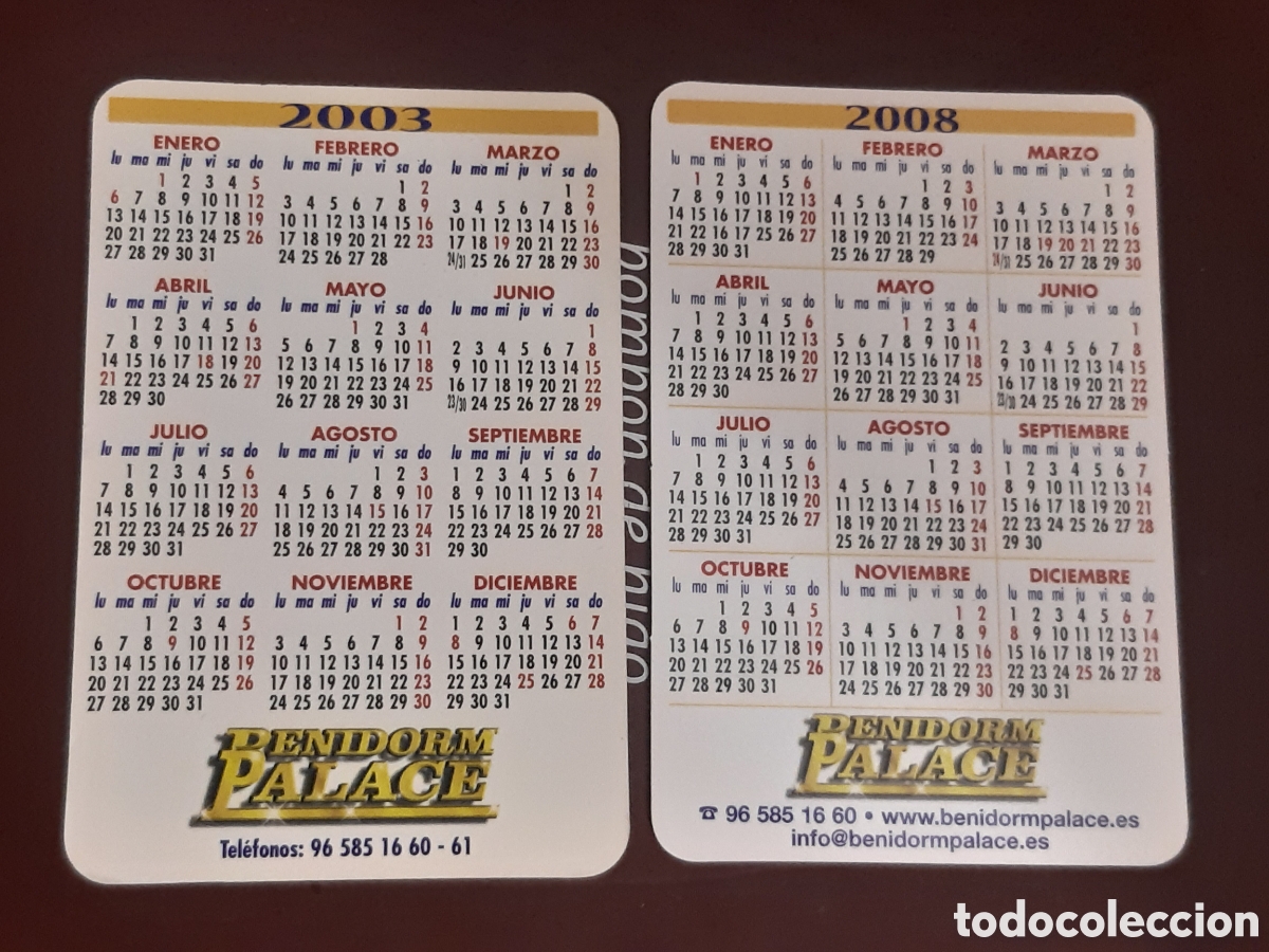 Coleccionismo calendarios: Calendarios Benidorm Palace - Foto 2