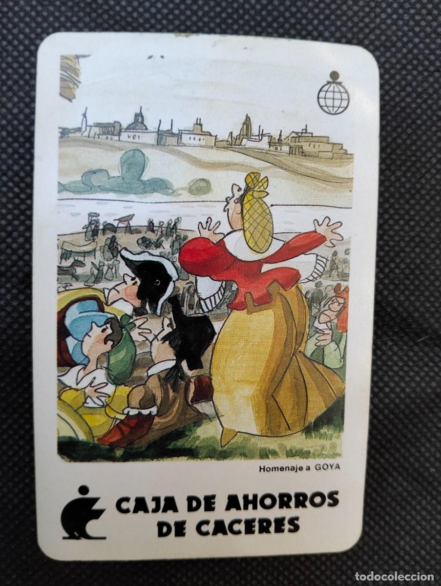 Coleccionismo calendarios: Calendario Bolsillo Fournier Caja de Ahorros de Caceres homenaje a Goya A&ntilde;o 1989
