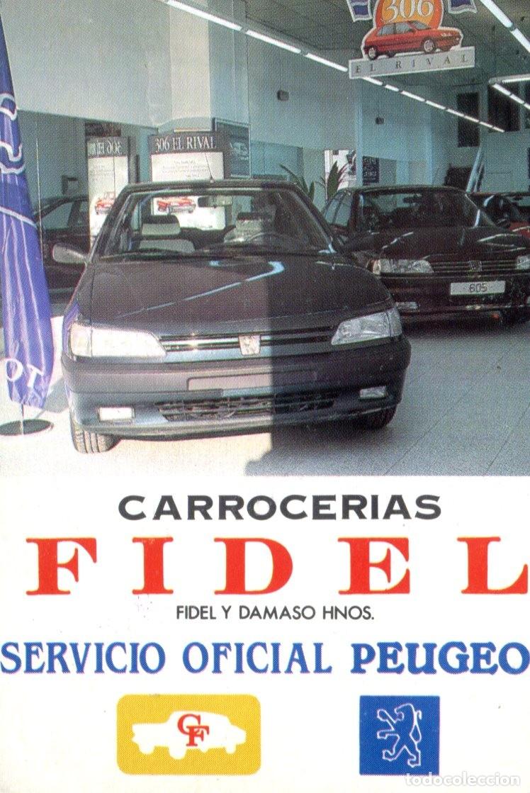 Coleccionismo calendarios: Calendario de Bolsillo Carrocerias Fidel Servicio Oficial Peugeot A&ntilde;o 1994 - Coches