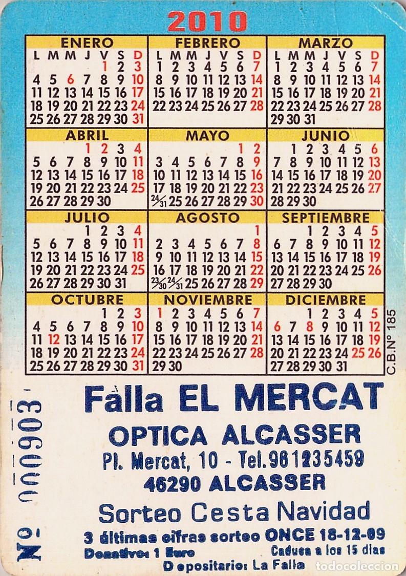 Coleccionismo calendarios: Calendario 2010 Falla El Mercat Alcasser - Foto 2
