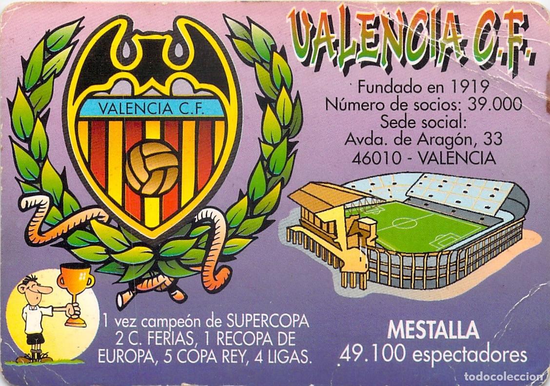 Coleccionismo calendarios: Calendario de Valencia CF con calendario del a&ntilde;o 2000 y estadio Mestalla