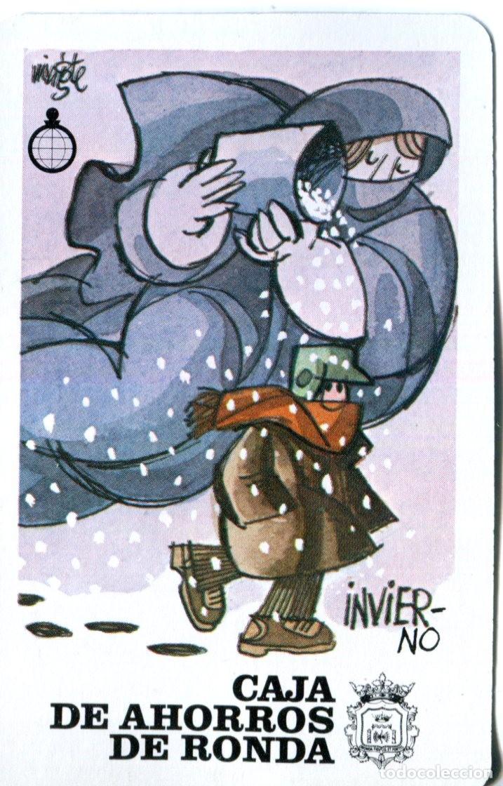 Coleccionismo calendarios: CALENDARIO DE BOLSILLO FOURNIER. A&Ntilde;O 1985. CAJA DE AHORROS DE RONDA MINGOTE INVIERNO. BANCOS