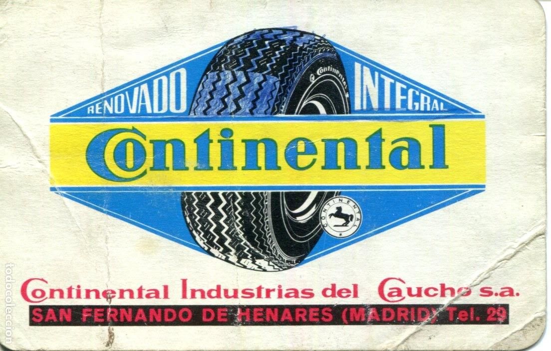 Coleccionismo calendarios: CALENDARIO DE BOLSILLO, NEUM&Aacute;TICOS CONTINENTAL, 1968, H. FOURNIER