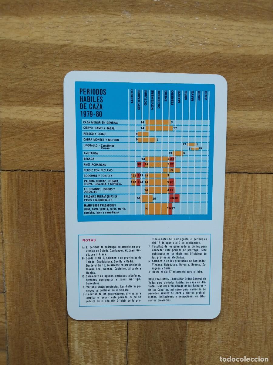 Coleccionismo calendarios: CALENDARIO FOURNIER ICONA PERIODOS HABILES DE CAZA A&Ntilde;O 1980 VER FOTOS NUEVO