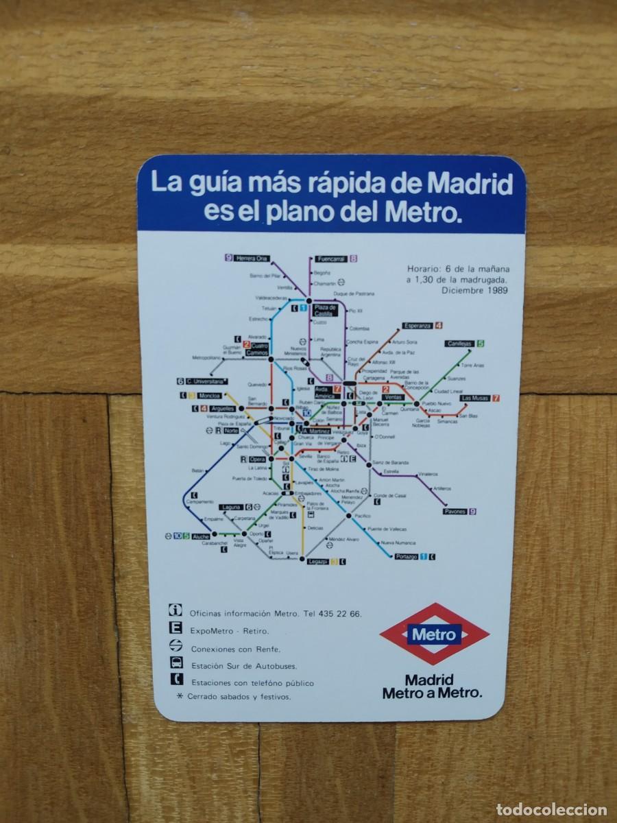 Coleccionismo calendarios: CALENDARIO FOURNIER MADRID METRO A METRO A&Ntilde;O 1990 VER FOTOS NUEVO