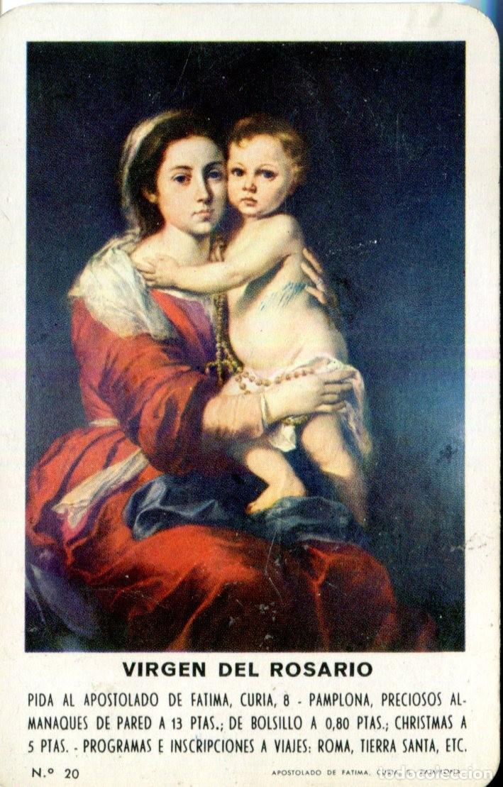Colecionismo Calend&aacute;rios: CALENDARIO DE BOLSILLO FOURNIER VIRGEN DEL ROSARIO Apostolado de Fatima n&ordm; 20 A&ntilde;o 1970