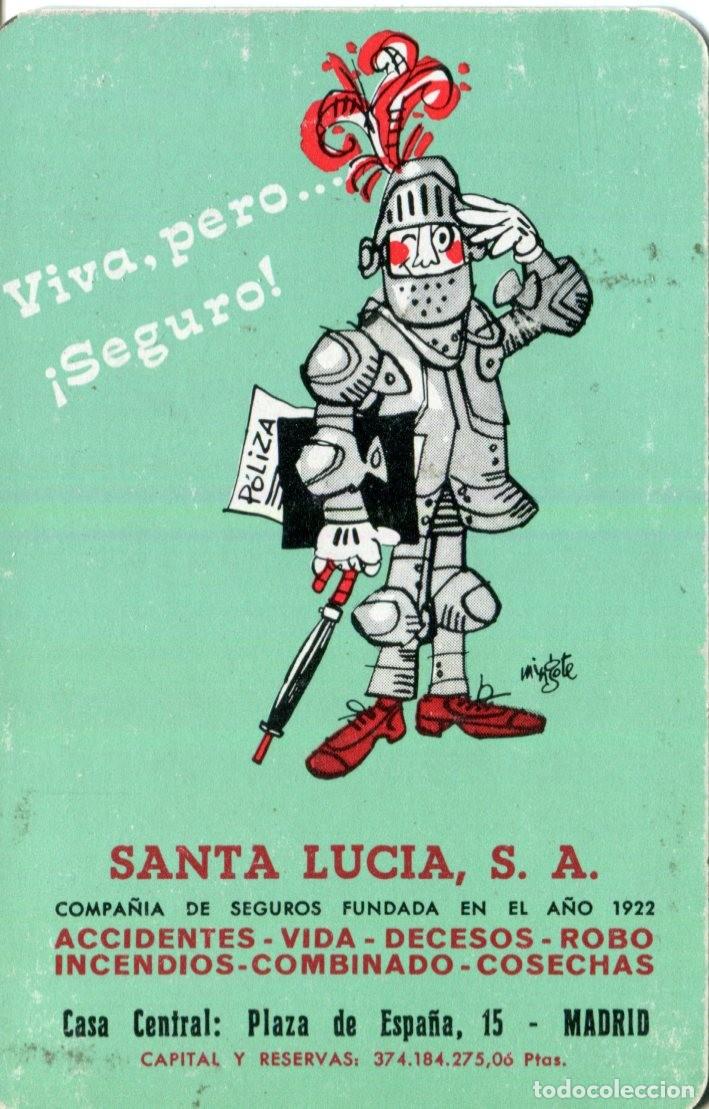 Coleccionismo calendarios: CALENDARIO DE BOLSILLO FOURNIER. A&Ntilde;O 1972. SEGUROS ASEGURADORA SANTA LUCIA.