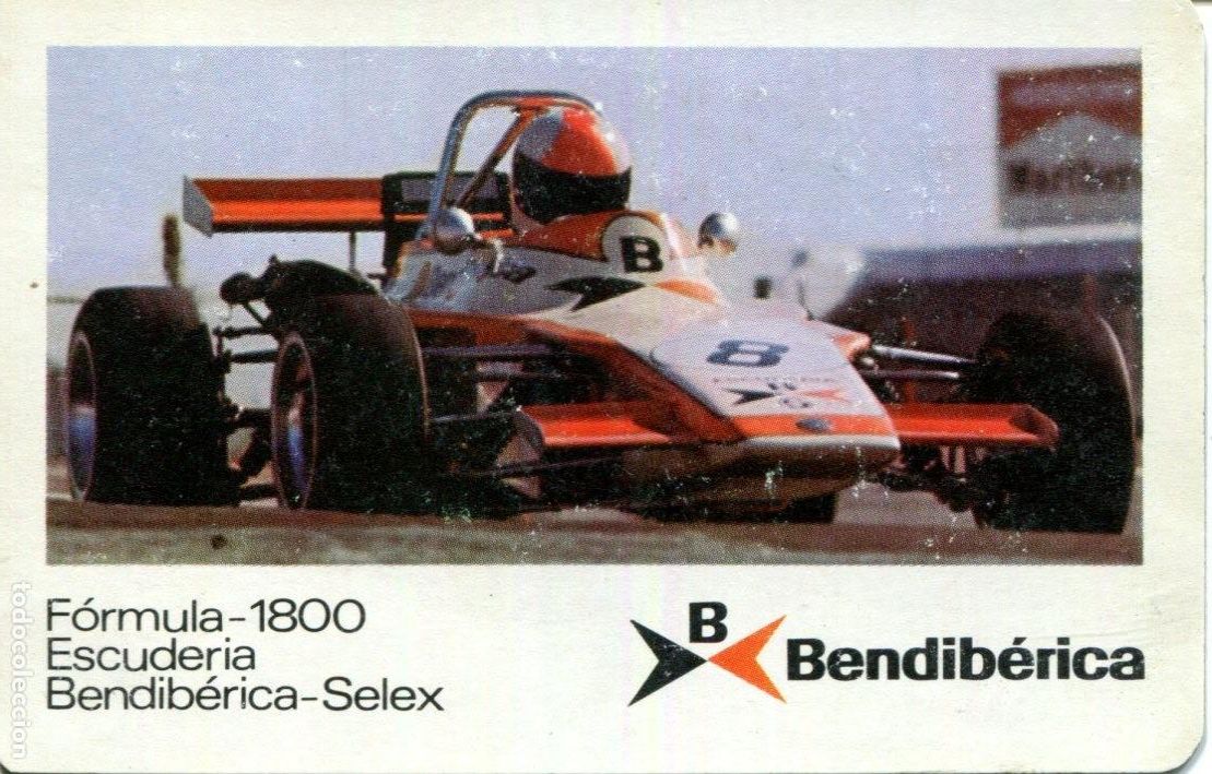 Coleccionismo calendarios: CALENDARIO DE BOLSILLO. A&Ntilde;O 1975. FOURNIER. F&Oacute;RMULA 1800 ESCUDER&Iacute;A BENDIBERICA COCHES
