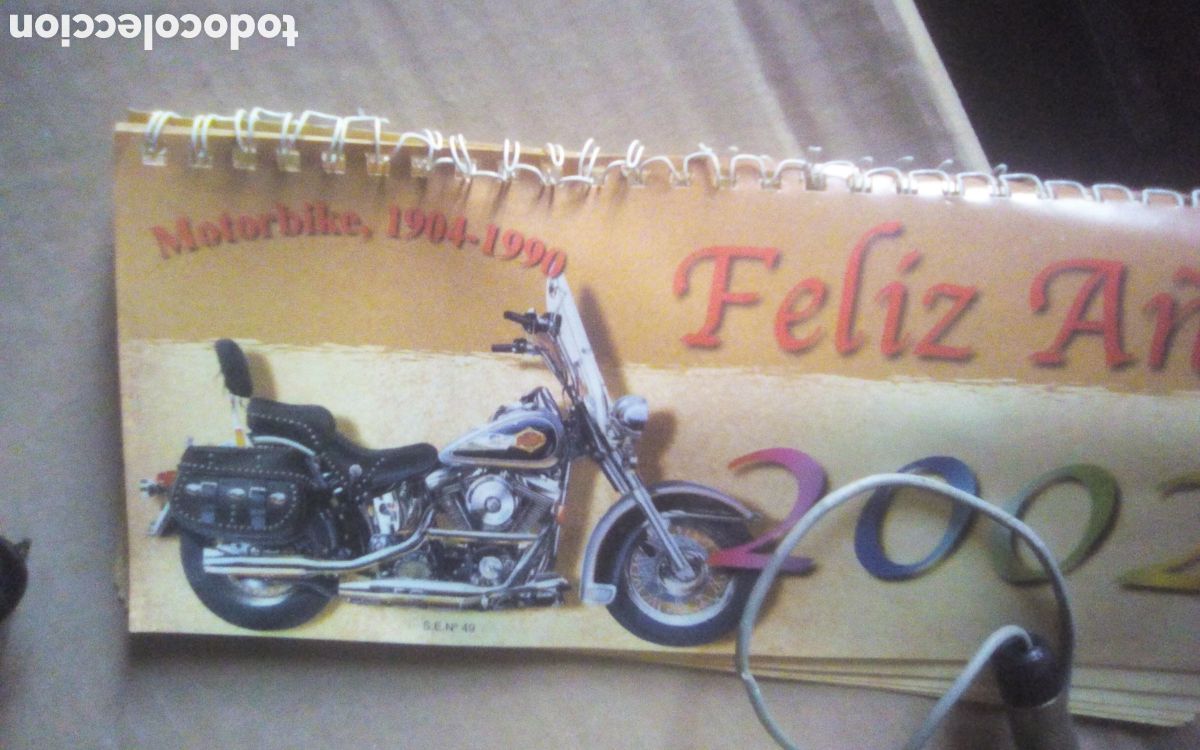 Coleccionismo calendarios: Calendario a&ntilde;o 2002. Im&aacute;genes motos antiguas. Harley Davidson, F/N Standard, Zenith M.C., Guzzi 500.