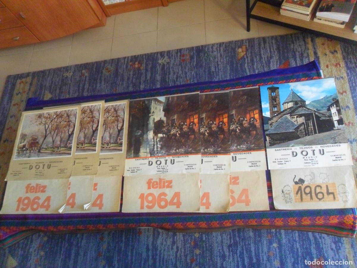 Coleccionismo calendarios: LOTE 7 CALENDARIO DE PARED SIN USO 1964 DOTU SASTRER&Iacute;A TEJIDOS DE MADRID, CIEMPOZUELOS Y REINOSA. BE