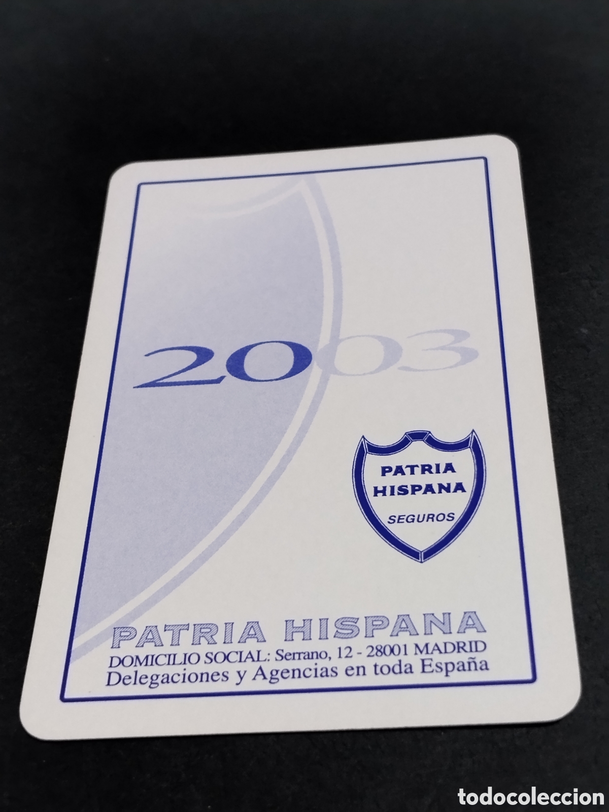 Coleccionismo calendarios: Calendario Fournier patria hispana seguros 2003