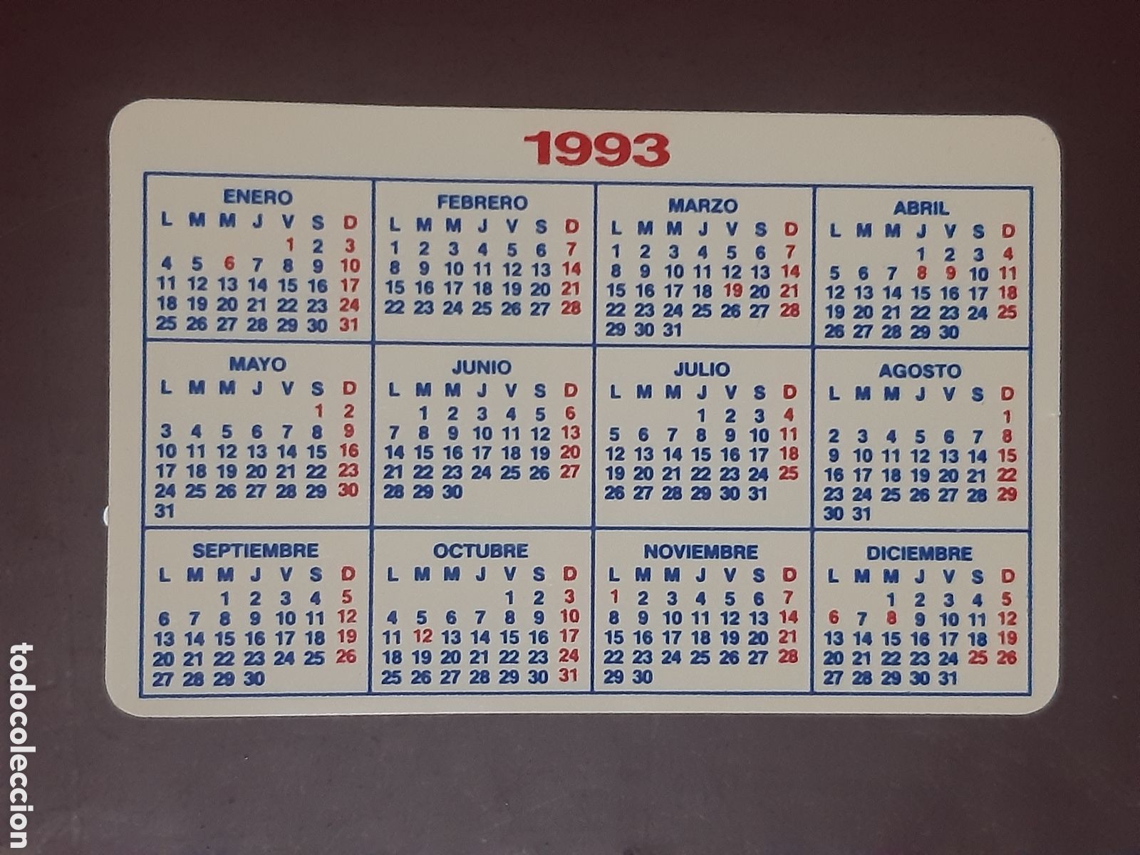 Coleccionismo calendarios: Calendario La Casera 1993 - Foto 2