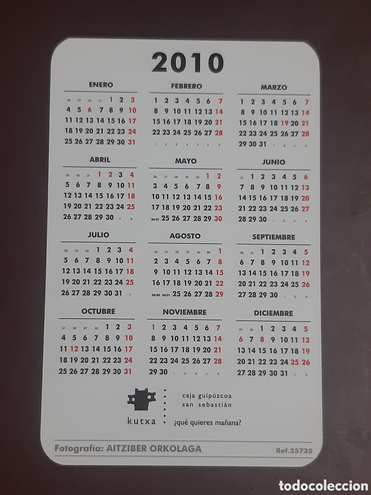 Coleccionismo calendarios: Calendario Kutxa 2010 - Foto 2