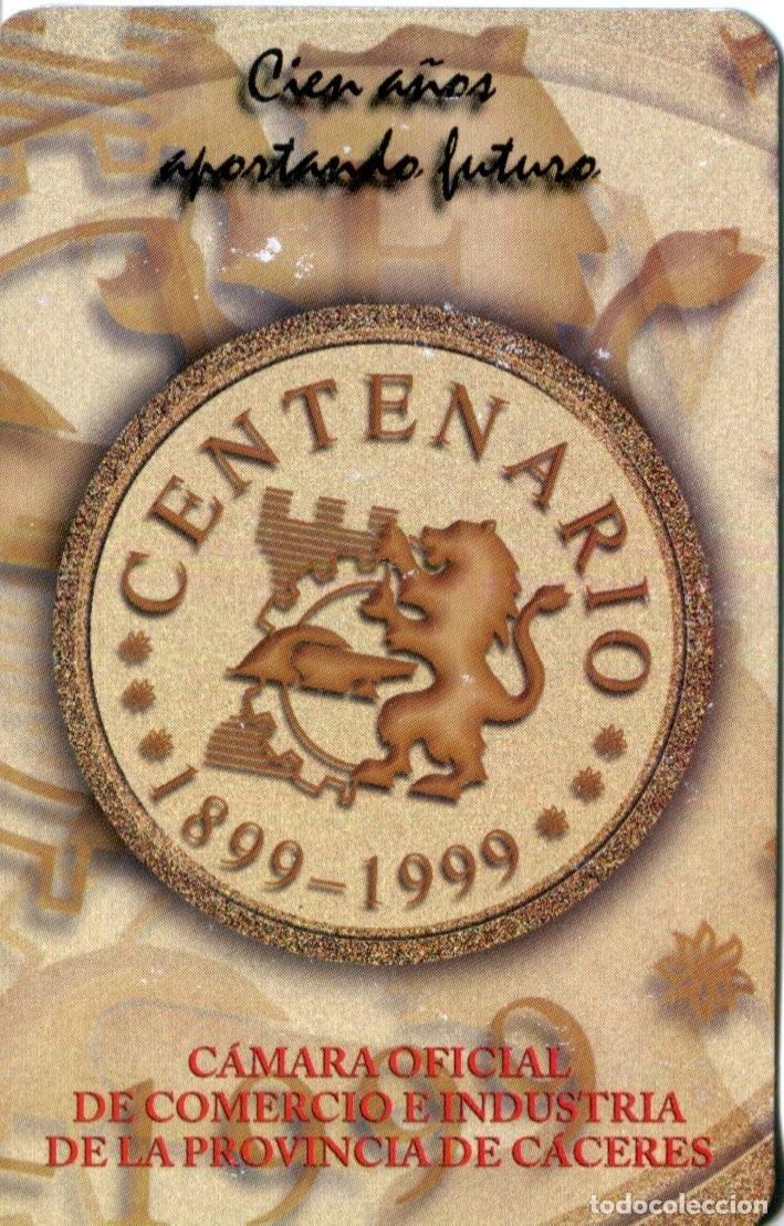 Coleccionismo calendarios: Calendario Fournier - CENTENARIO CAMARA OFICIAL COMERCIO E INDUSTRIA PROVINCIA DE CACERES A&ntilde;o 1999