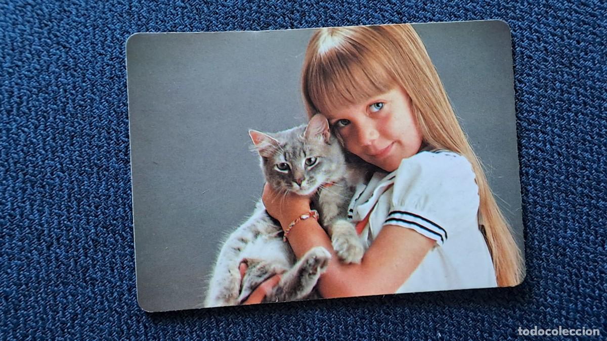 Coleccionismo calendarios: ANTIGUO CALENDARIO DE BOLSILLO NI&Ntilde;A CON GATITO A&Ntilde;O 1997
