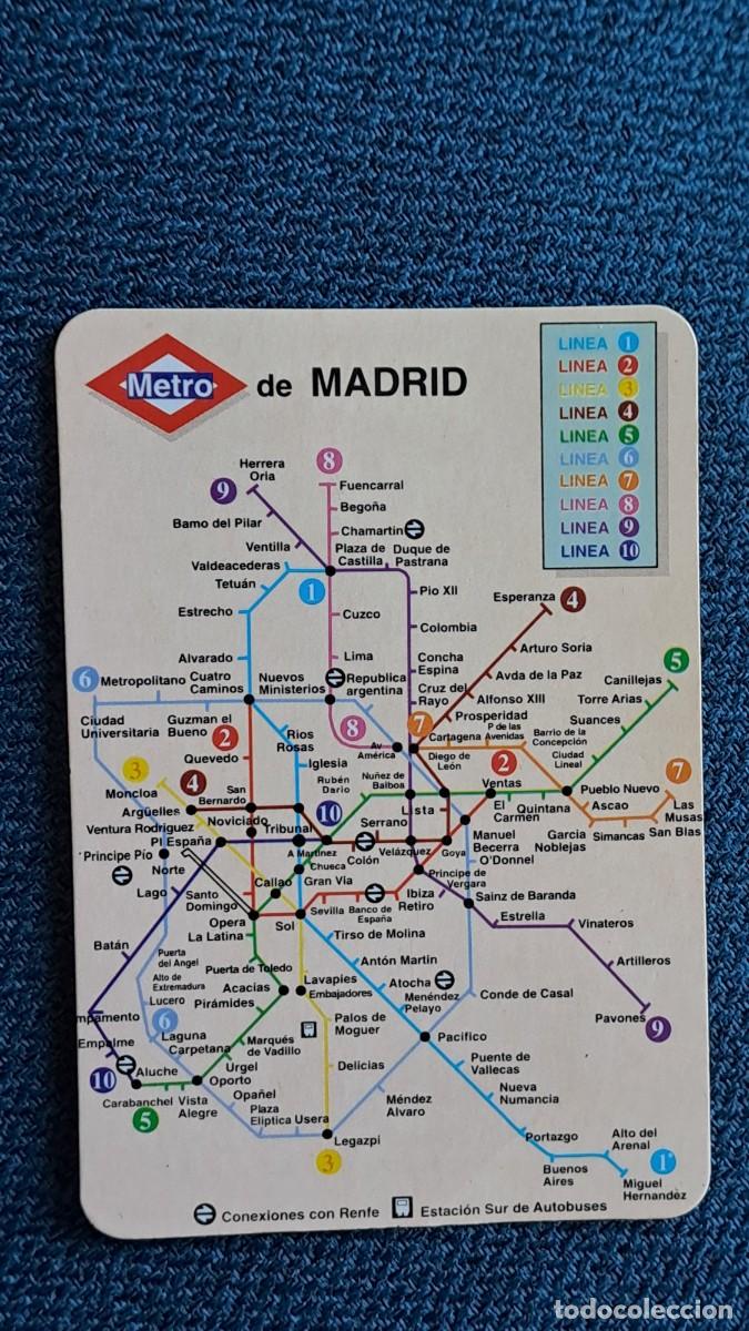 Coleccionismo calendarios: ANTIGUO CALENDARIO DE BOLSILLO PLANO METRO DE MADRID A&Ntilde;O 1997
