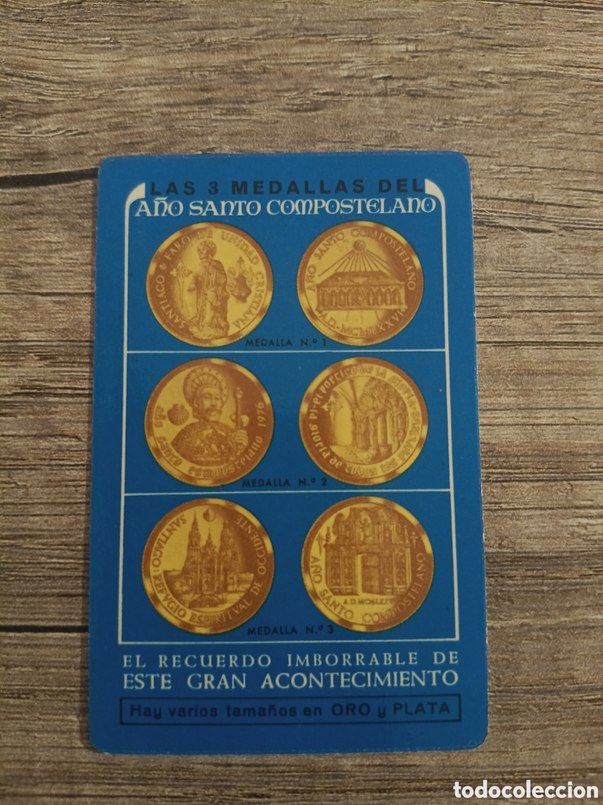 Coleccionismo calendarios: CALENDARIO FOURNIER A&Ntilde;O 1976 LAS 3 MEDALLAS A&Ntilde;O SANTO COMPOSTELANO BANCO MERCANTIL O INDUSTRIAL