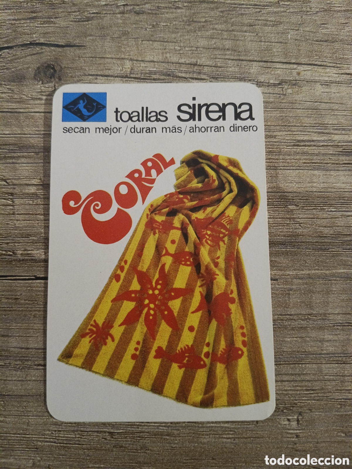 Coleccionismo calendarios: CALENDARIO FOURNIER A&Ntilde;O 1969 TOALLAS SIRENA